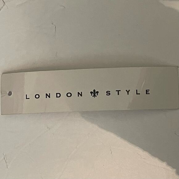 London Style Metallic Black Tulip Fitted Party Event Dress NWT Size 10 - Picture 10 of 14